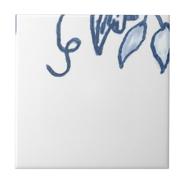 Carreau D2 - Tuile murale de panier de Delft - D2 (Devant)