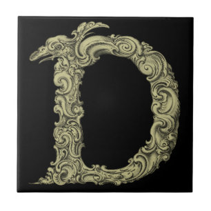 Carreau D - L'alphabet de Falck (d'or)