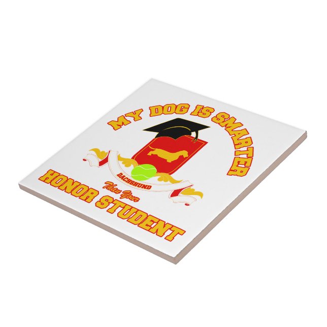 Carreau Dachshund [Fil à cheveux] (Côté)