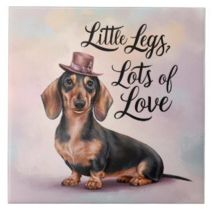 Carreau Dachshund Petits Jambes Beaucoup d'amour