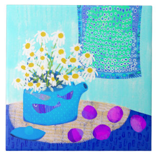 Carreau Daisy Floral Céramique Carrelage de cuisine