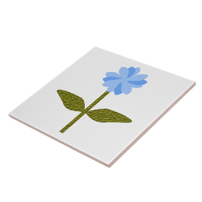 Carreau Daisy Flower Joli Carrelage bleu (Côté)