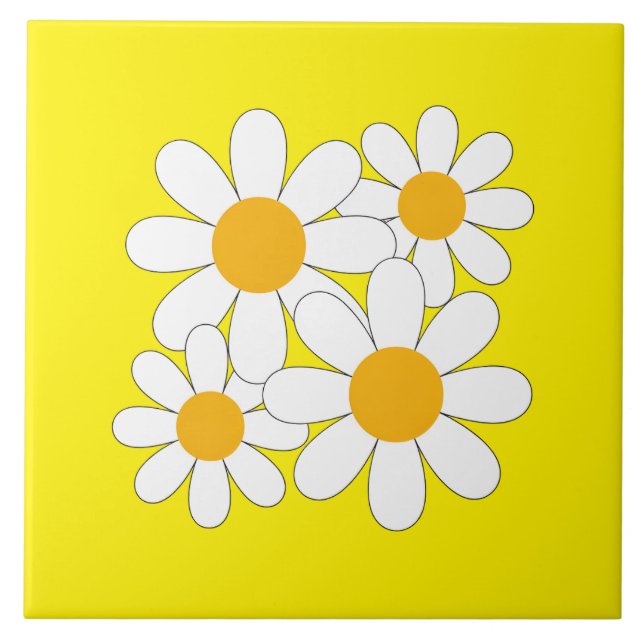Carreau Daisy Lumineuse et Audacieuse (Devant)