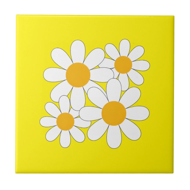 Carreau Daisy Lumineuse et Audacieuse (Devant)