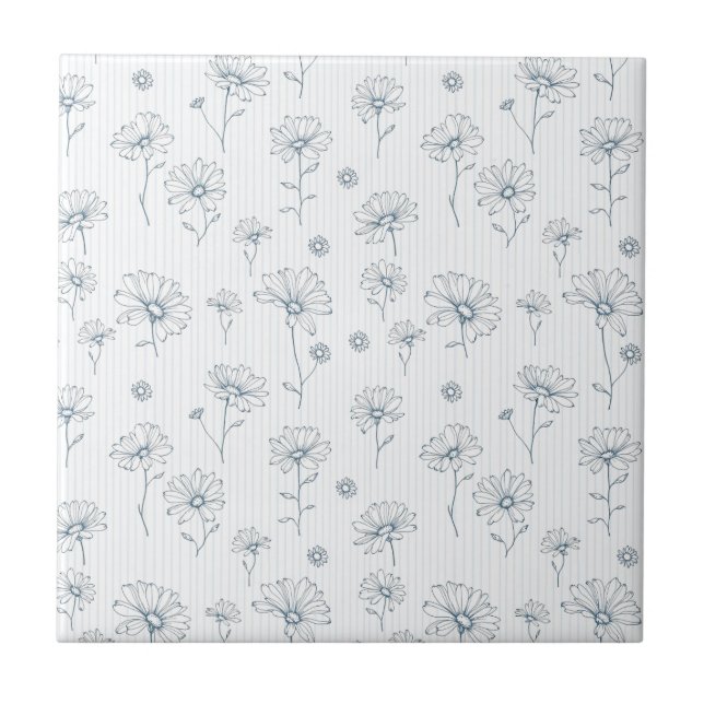 Carreau Daisy Pastel en Ligne Art Stripe (2) (Devant)