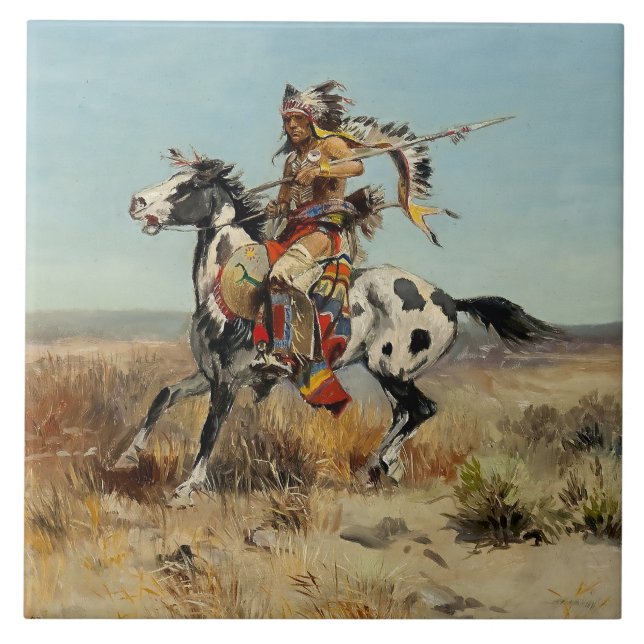 Carreau « Dakota Chief » par Charles M. Russell (Devant)