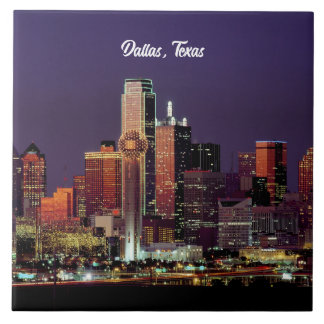 Carreau Dallas, Texas skyline au crépuscule