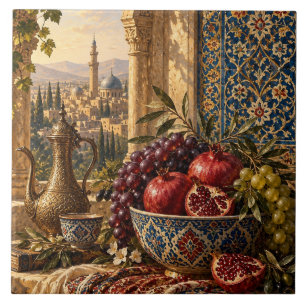 Carreau Damas & Patrimoine Levantin Nature Morte Ottoman