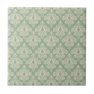 Carreau Damas vintage - Vert Sage