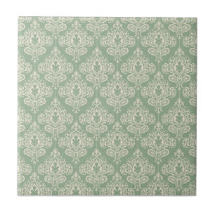 Carreau Damas Vintages - Vert Sage