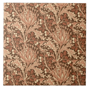Carreau Damassé, brun et beige de William Morris