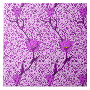 Carreau Damassé, violette et orchidée de tulipe de Nouve