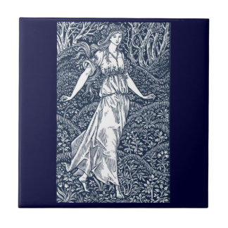 Carreau dame dans les bois