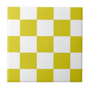 Carreau Damier jaune et blanc