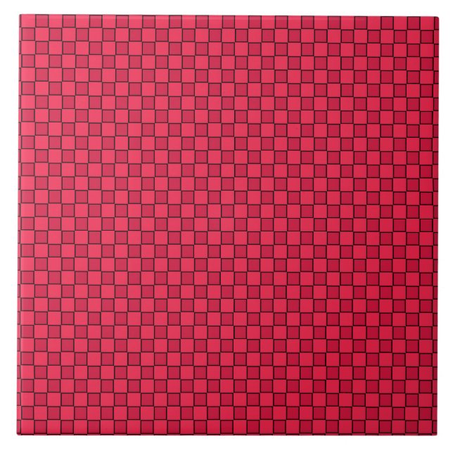 Carreau Damier Rouge Noir (Devant)