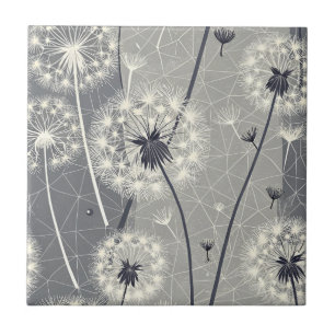 Carreau Dandelion monochrome moderne