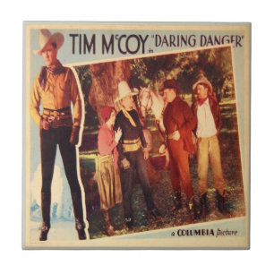 Carreau Danger audacieux vintage d'affiche de film