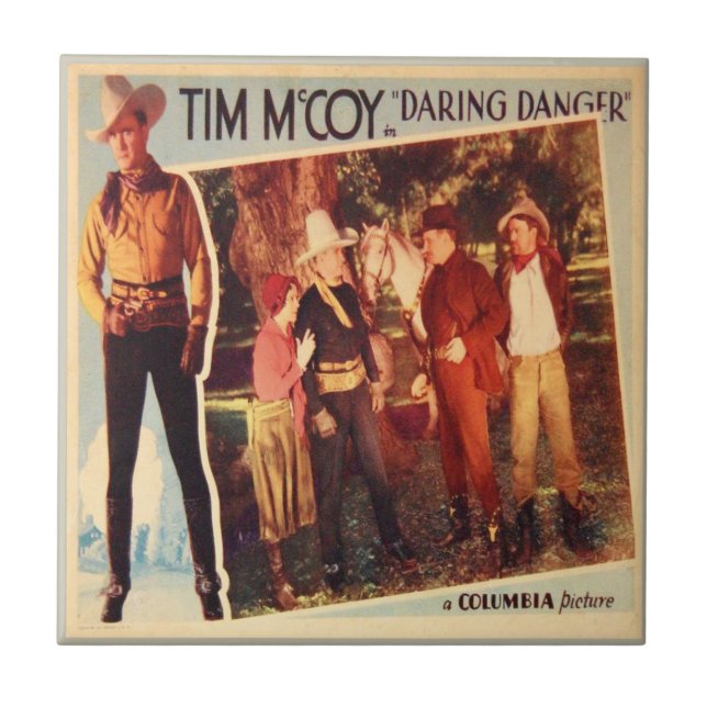 Carreau Danger audacieux vintage d'affiche de film (Devant)