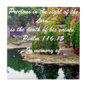 Carreau Dans la mémoire du 116:15 de psaume