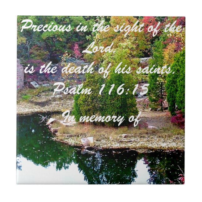 Carreau Dans la mémoire du 116:15 de psaume (Devant)