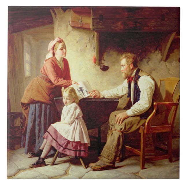 Carreau Dans le déshonneur, 1875 (huile sur la toile) (Devant)