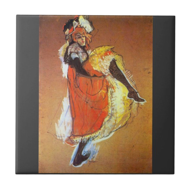 Carreau Danse de Jane Avril par Toulouse-Lautrec (Devant)