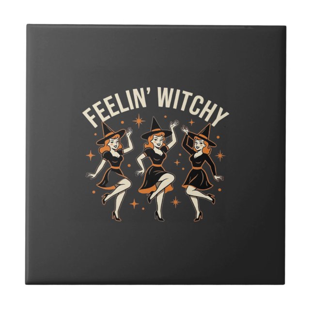 Carreau Danse de sorcière Halloween qui déchire (Devant)