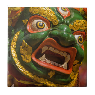 Carreau Danseur asiatique masqué