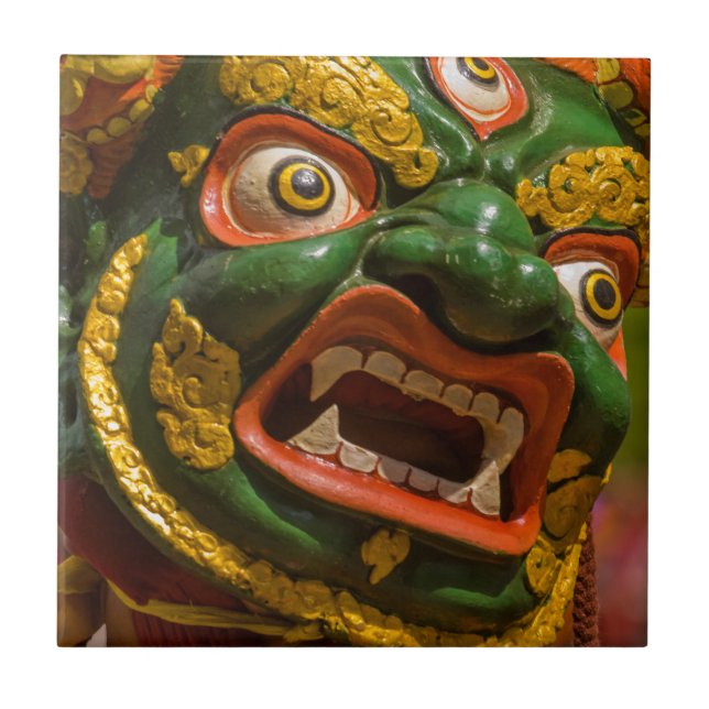 Carreau Danseur asiatique masqué (Devant)
