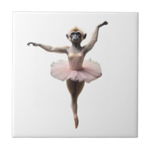 Carreau Danseur De Ballet Gibbon Monkey Dans Un Tutu,