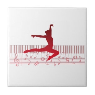 Carreau Danseur de ballet sur un clavier