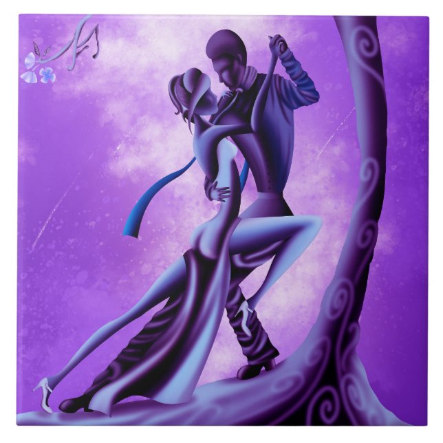 Carreau Danseur romantique sous l'arbre Lune (Devant)