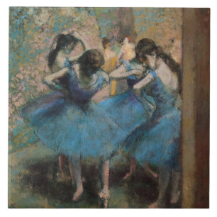 Carreau Danseurs d'Edgar Degas dans le bleu, 1890