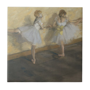 Carreau Danseurs d'Edgar Degas pratiquant au barre