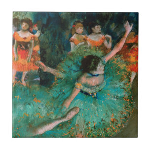 Carreau Danseurs en vert par Edgar Degas