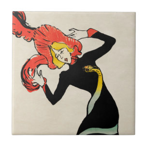 Carreau Danseuse Art nouveau Jane Avril par Toulouse Lautr