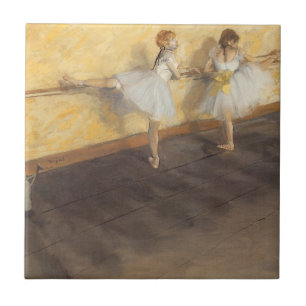 Carreau Danseuses au bar par Edgar Degas, Ballet Vintage