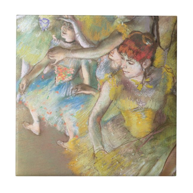 Carreau Danseuses de ballet sur la scène par Edgar Degas (Devant)