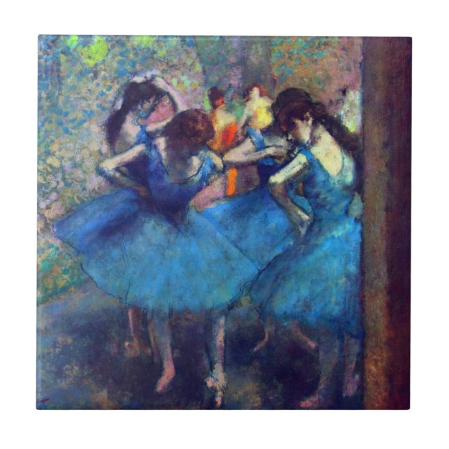 Carreau Danseuses en bleu par Edgar Degas, Art de ballet v (Devant)