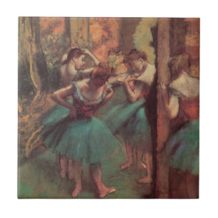 Carreau Danseuses, Rose et Vert par Edgar Degas