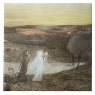 Carreau Dante et Béatrice, de "L'Estampe Moderne", publ