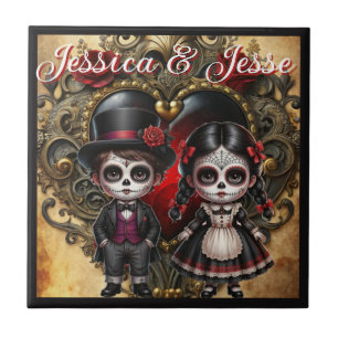 Carreau Dark Romance Sugar Skulls_Amour de Chien