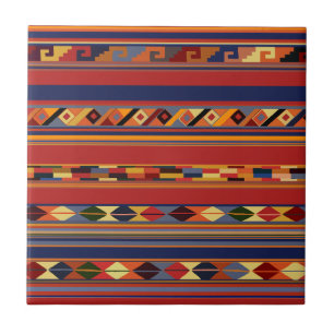 Carreau d'art populaire tribal du sud-ouest d'Oaxa
