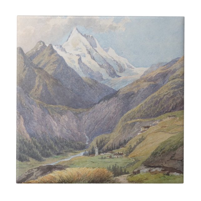 Carreau Das Mölltal mit dem Großglockner - Carl Lafite (Devant)