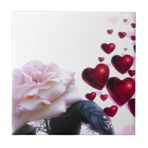 Carreau date romantique bébé douche vignes coeur coeur koi