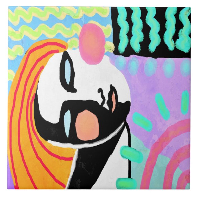 Carreau Daze été Peinture numérique Abstraite (Devant)