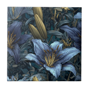 Carreau De belles tuiles de lys botaniques pour surface ca