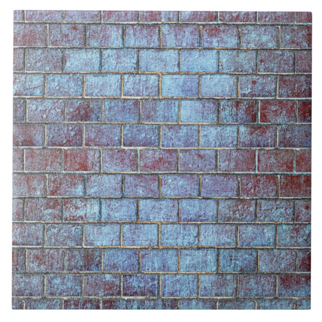 carreau de brique grunge bleu (Devant)