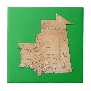 Carreau de carte de Mauritanie