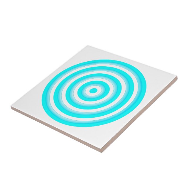 Carreau de céramique à cercles concentriques (Côté)